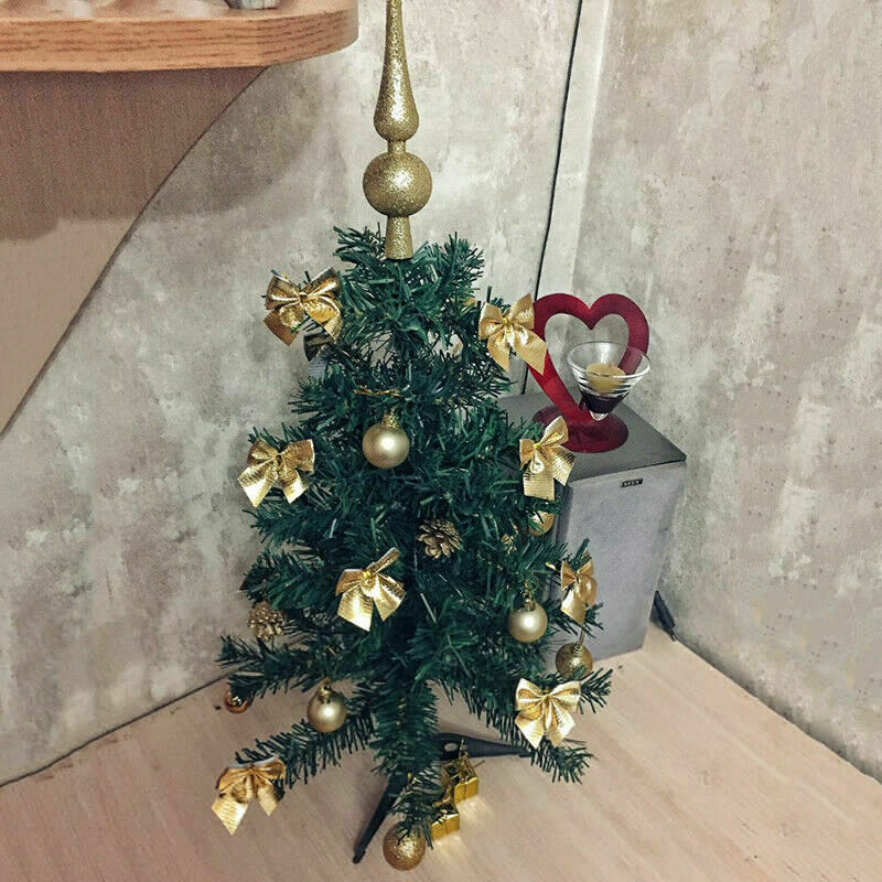 24/48 Bow Christmas Tree Handing Xmas Ornament Bowknot Party Wedding Decoration