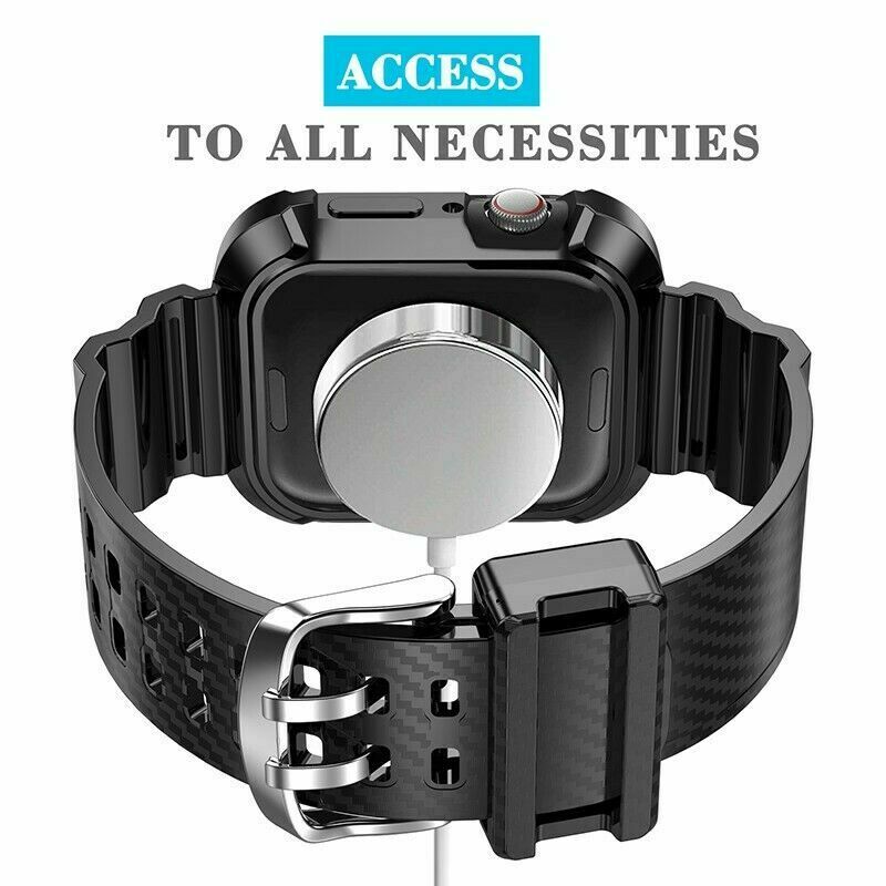 For Apple Watch 7 41 45 Band 360 Full Body Strap Case Cover Screen Protector