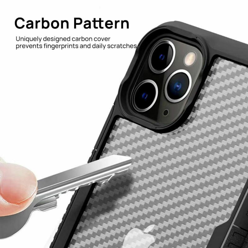 For iPhone 12 Pro 6.1" Case Heavy Duty Shockproof Clear Slim Cover+Free Screen Protector