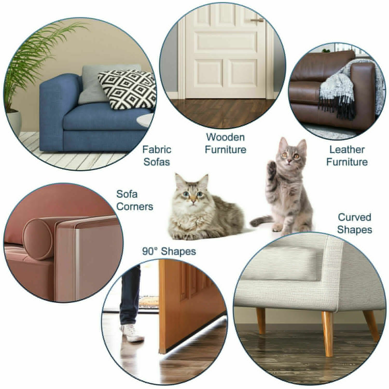 10/20 Cat Couch Sofa Scratch Guard Pet Furniture Wall Anti-Scratching Protector