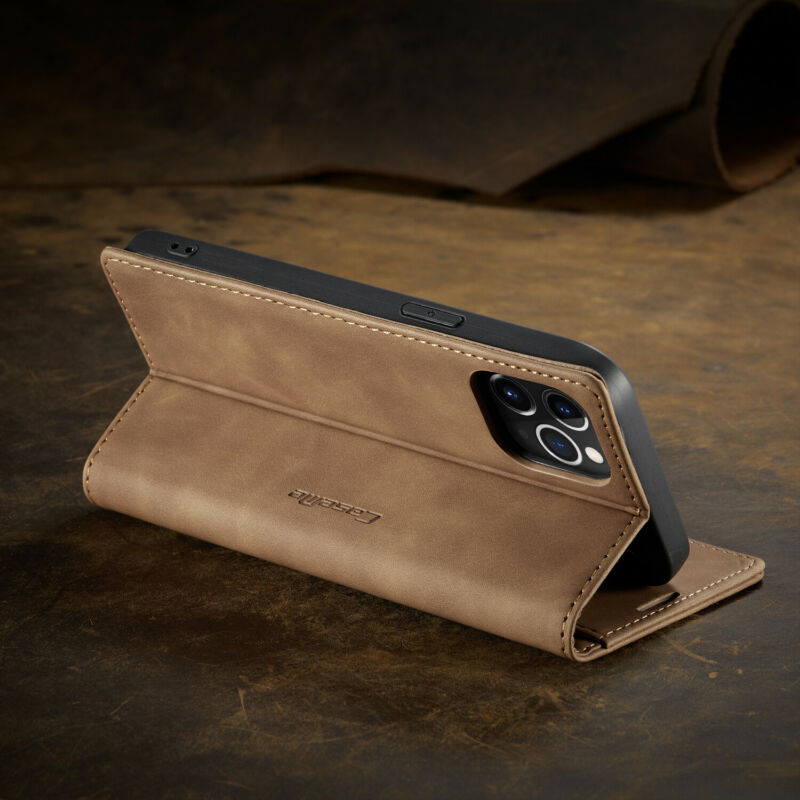 For iPhone 12 Pro Max 6.7" Case Magnetic Leather Wallet Card Flip Stand Cover