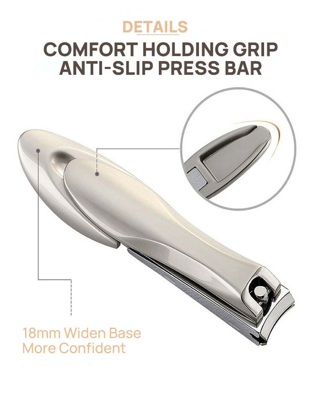 No Splash Toe Nail Clippers Nipper Pedicure Kit Heavy Duty For Thick Nail File