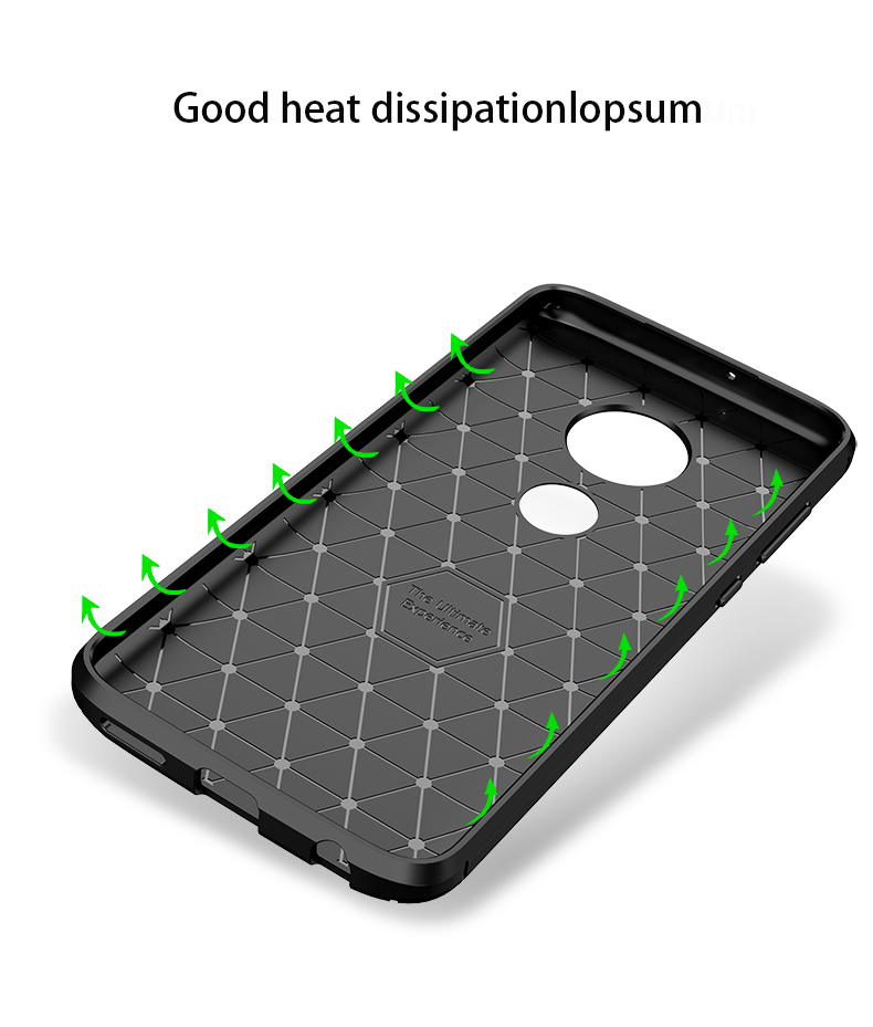 Motorola Moto G7 Power Shockproof Carbon Fiber soft Case Cover