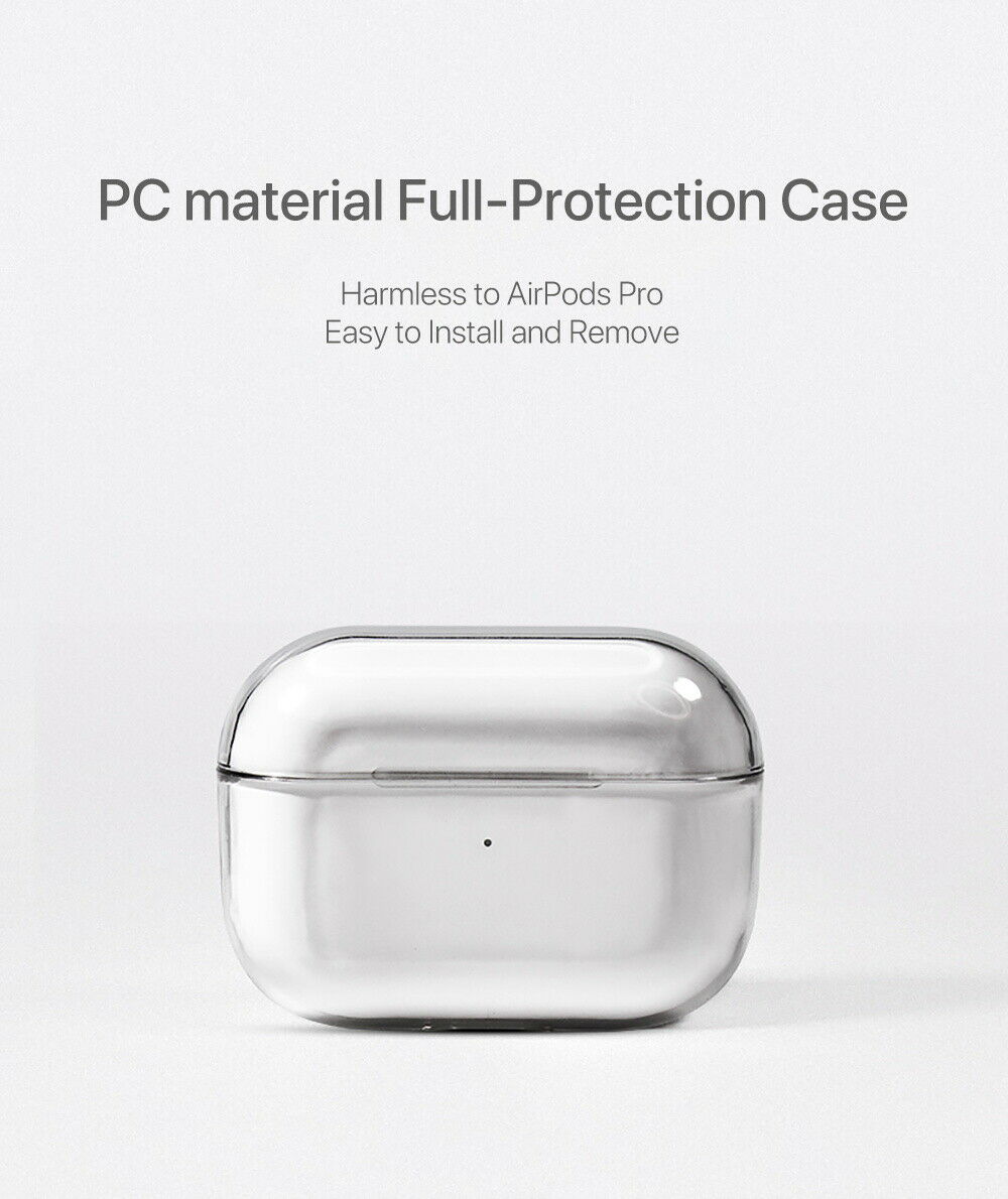 Apple AirPods 3rd 2021 Pro Case Cover Crystal Clear Hard Transparent Holder Case