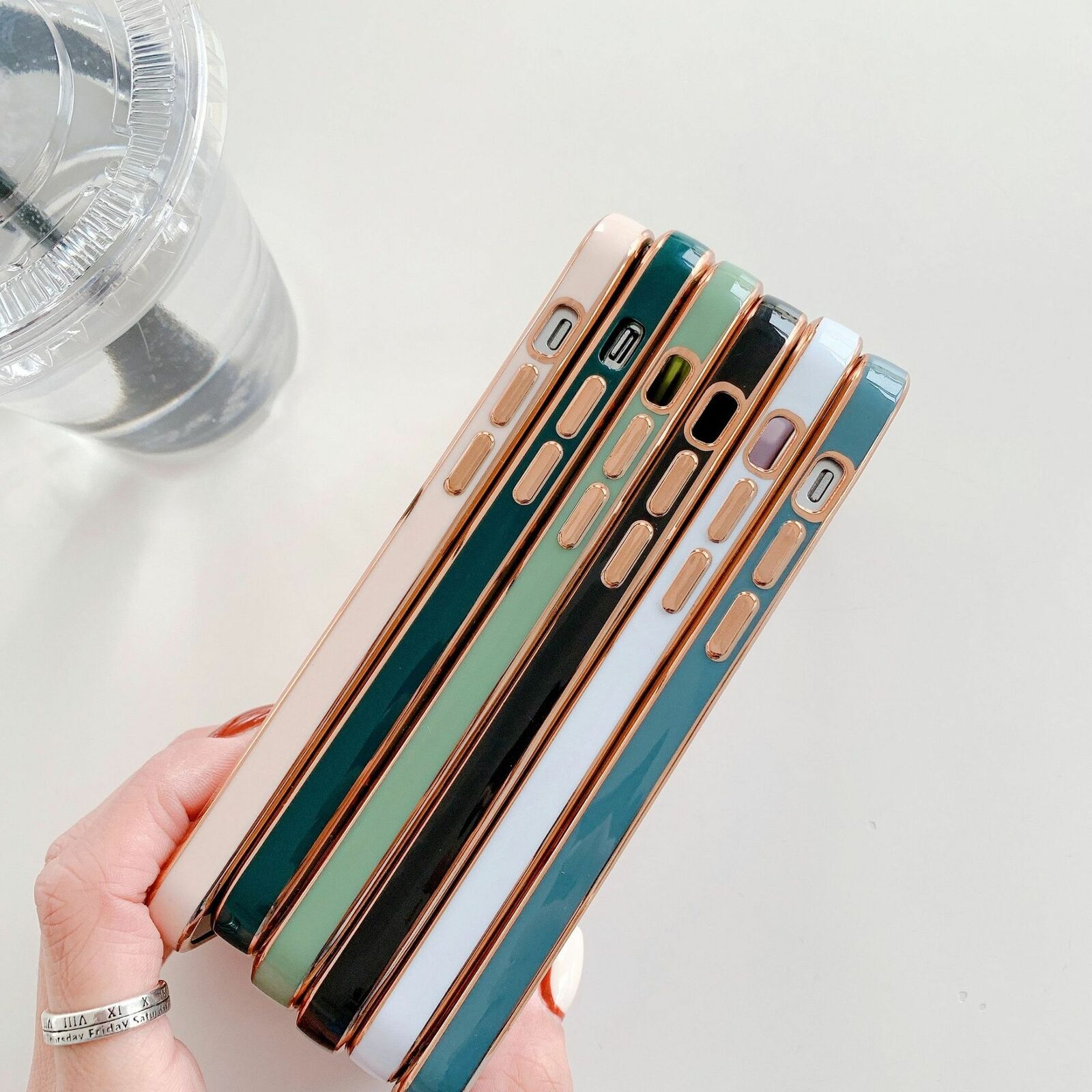 For iPhone 12 Case Shockproof Leather Marble Soft Slim Wallet Girl Cover