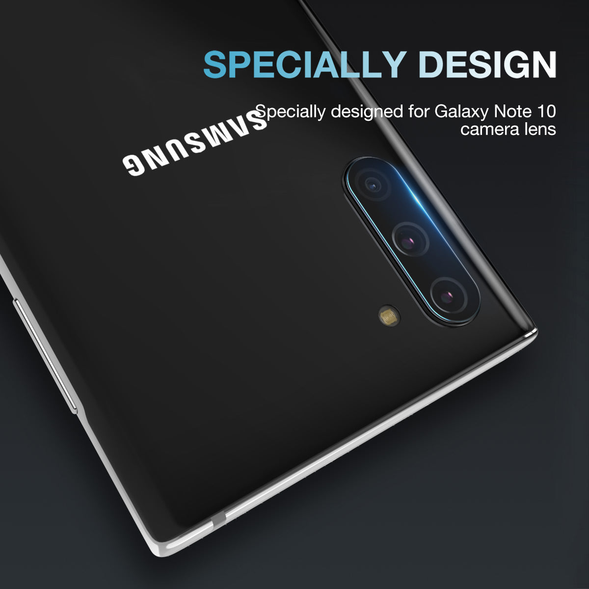 Samsung Galaxy Note 10 Maxshield Back Camera Lens Tempered Glass Protector