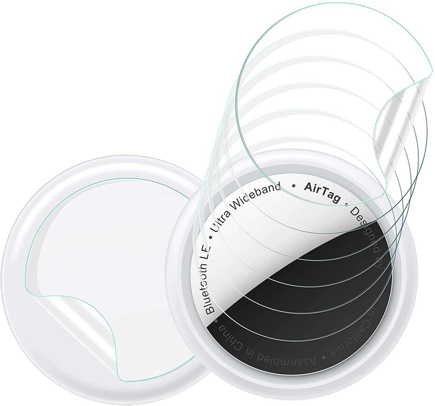 2x Fr Apple Air Tag Protective Hydrogel Film Protector Anti-Scratch AirTag Cover