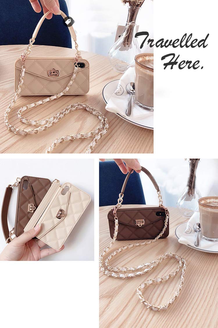 iPhone XS MAX Case Shoulder Strap Card Wallet Silicone Cover