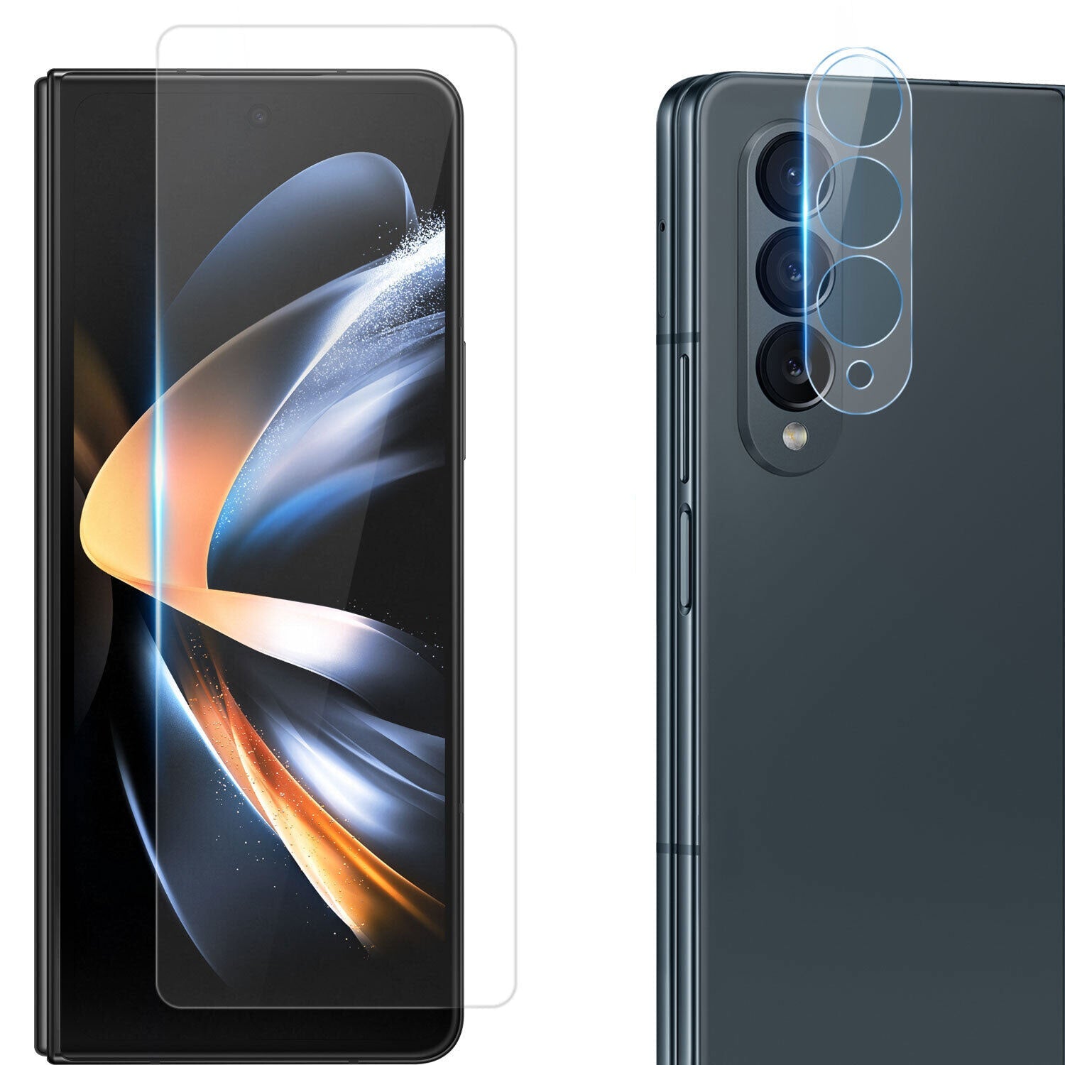 MAXSHIELD For Galaxy Z Fold 3 5G Tempered Glass Screen Lens Camera Protector