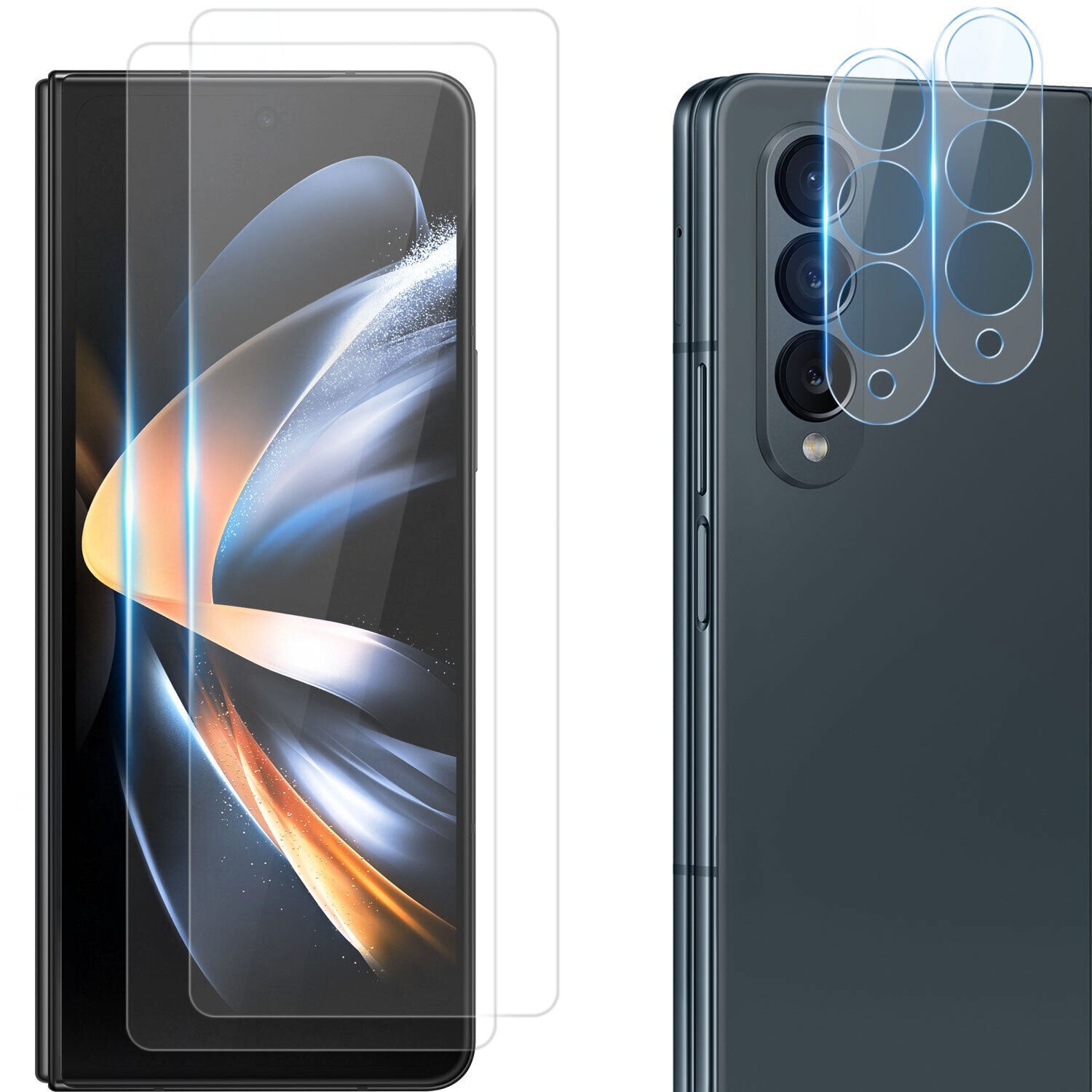 MAXSHIELD For Galaxy Z Fold 3 5G Tempered Glass Screen Lens Camera Protector