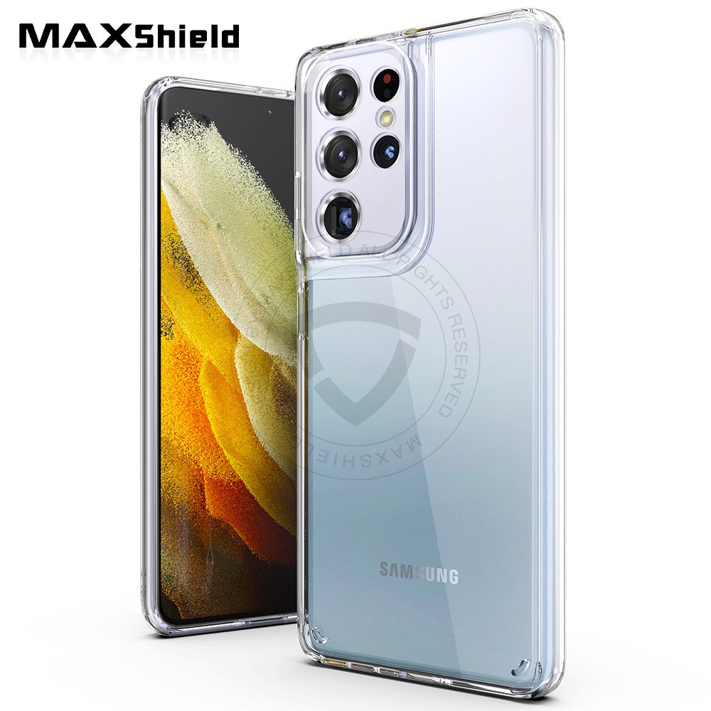 MAXSHIELD For Galaxy S21 Ultra Case Heavy Duty Shockproof Clear Slim Cover