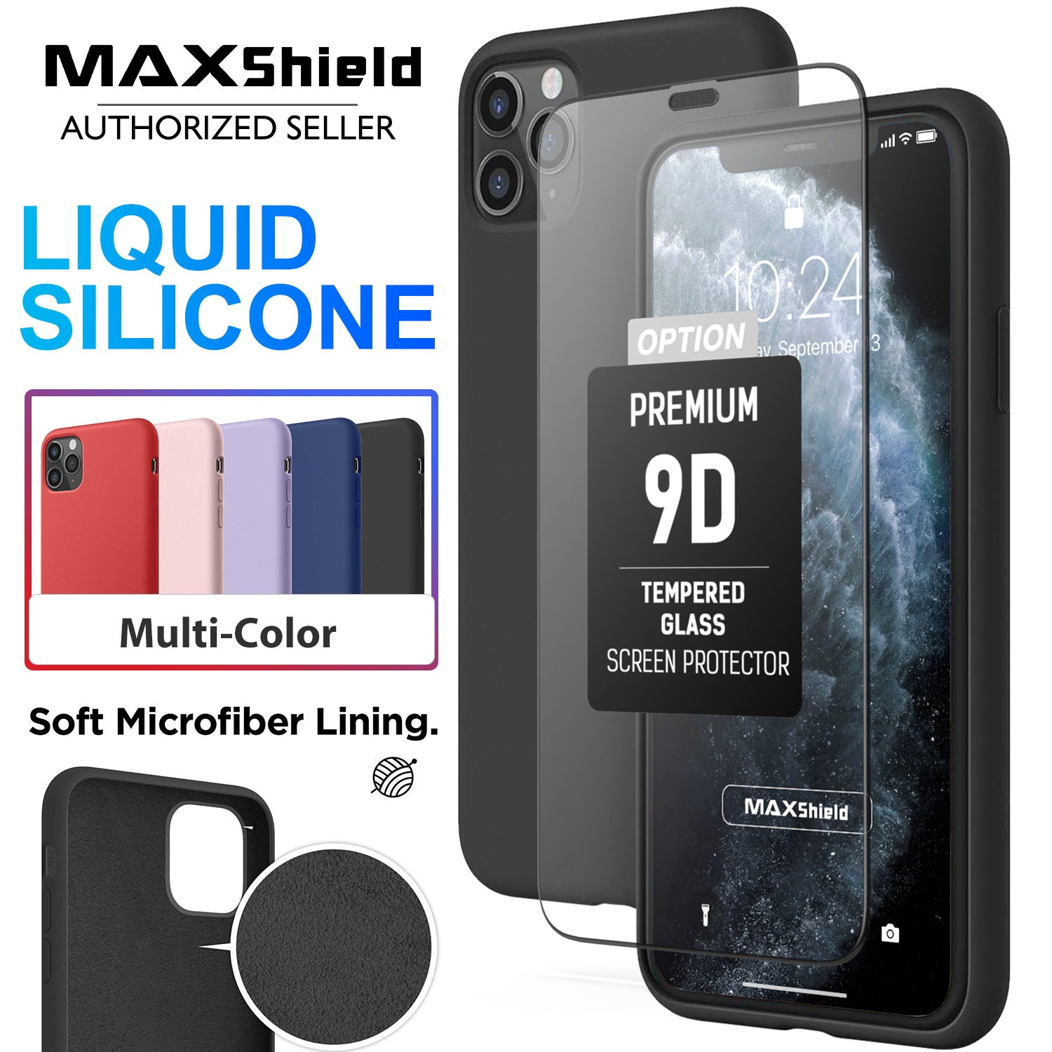 iPhone 11 Case MAXSHIELD Thin Soft Silicone Shockproof Cover for apple