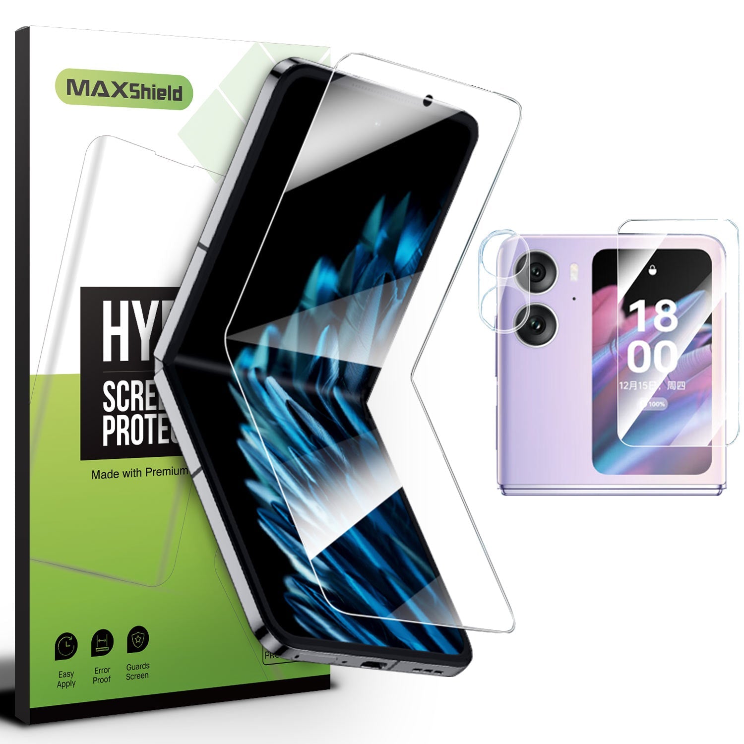 For OPPO Find N2 Flip Inner Front Hydrogel Glass Screen Camera Protector Film AU