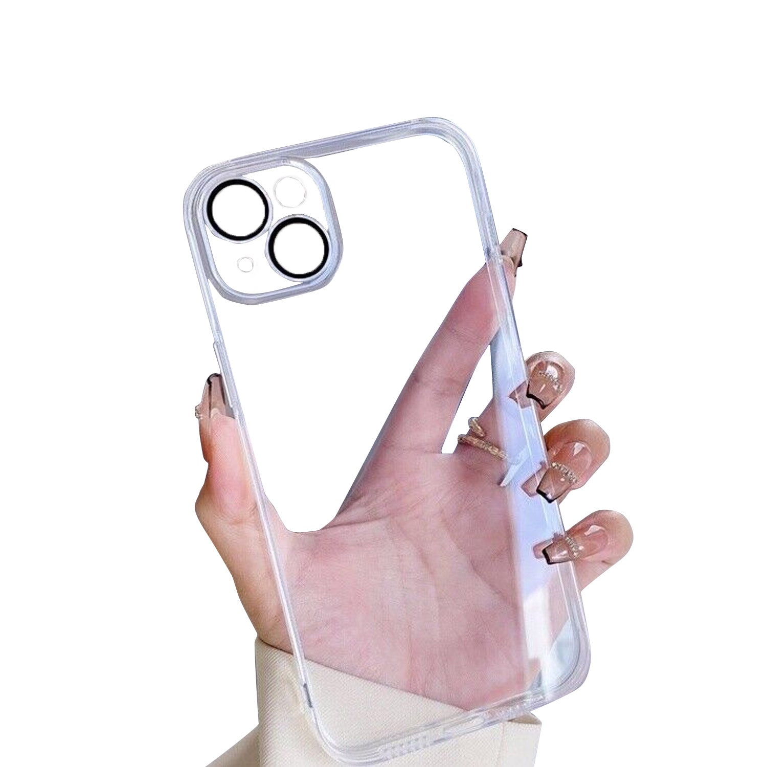 For iPhone 14 Pro Max Shockproof Case Cover Matte Clear Camera Lens Protector