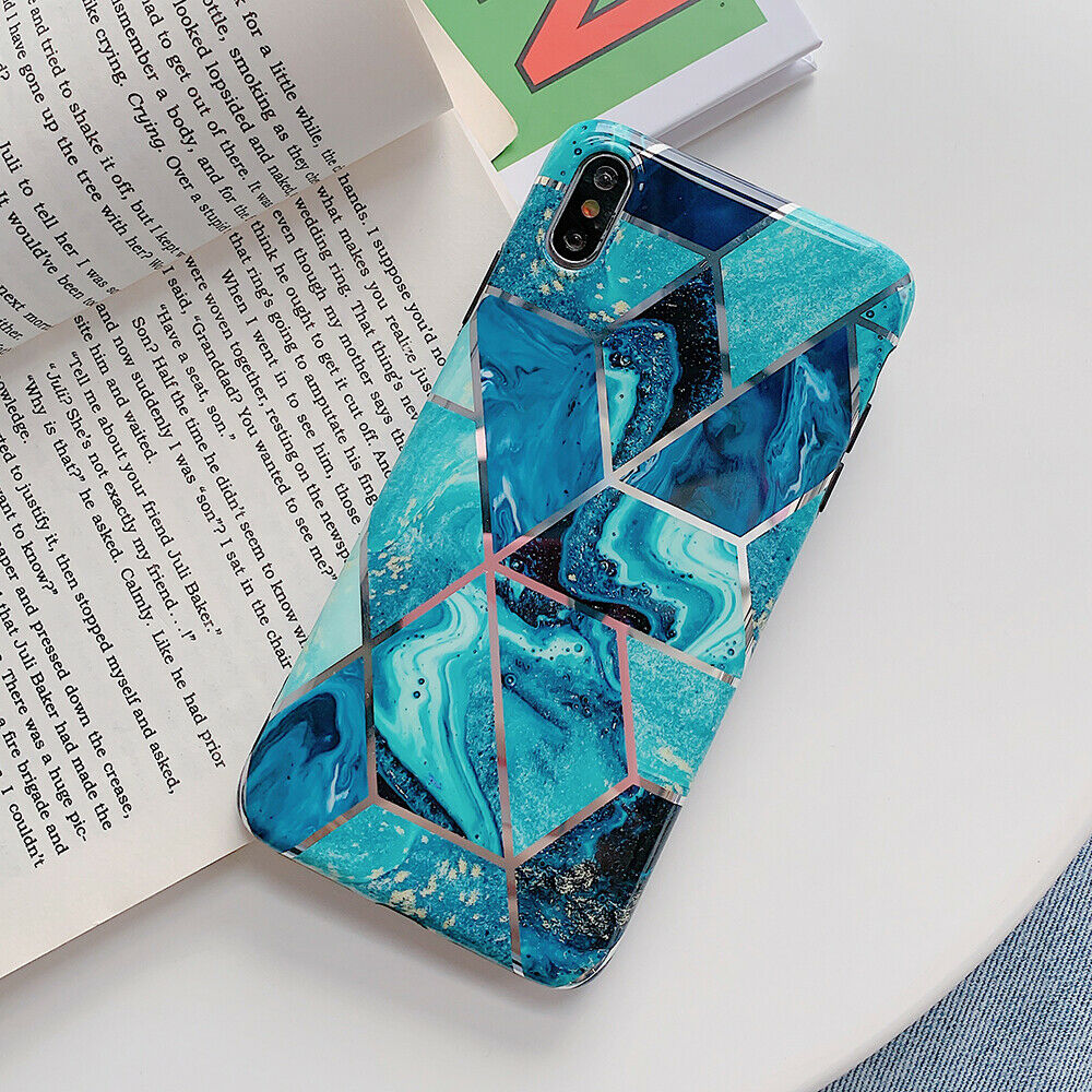 iPhone XR Case Shockproof Tough Marble Soft Cover for Apple