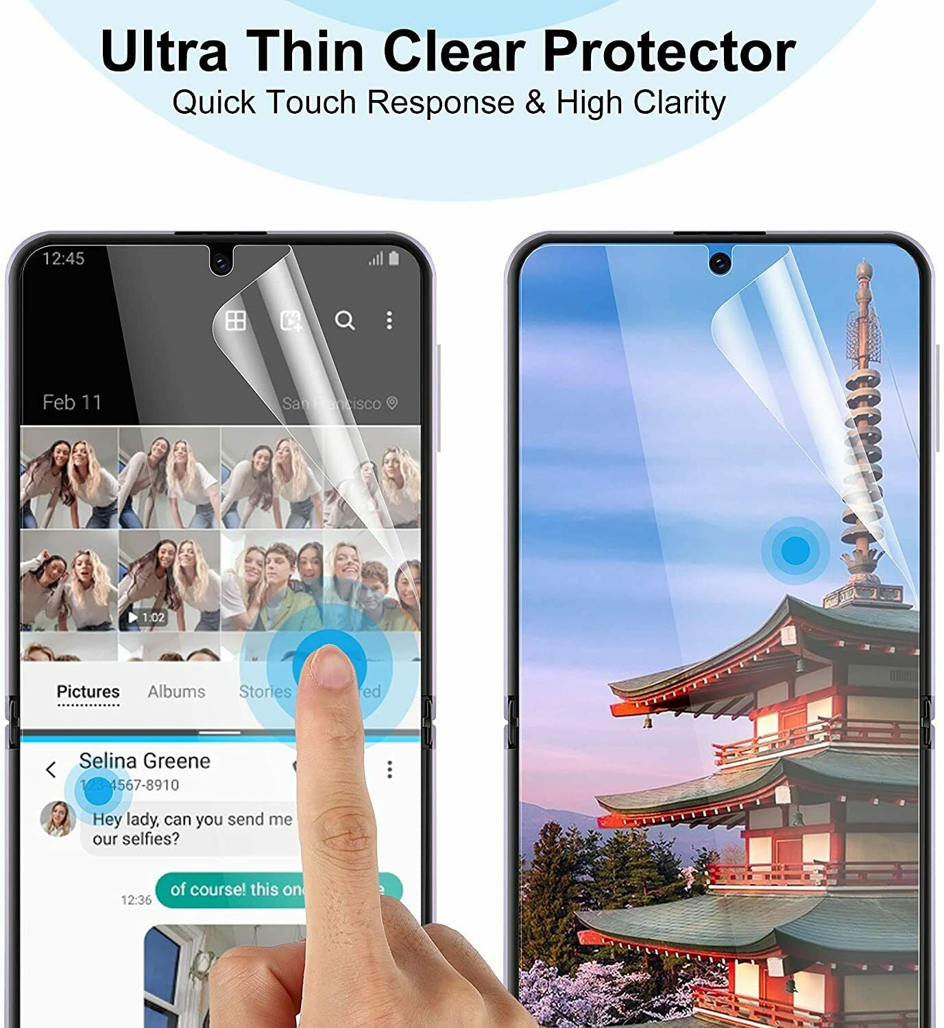 For Galaxy Z Flip3 5G Screen Protector MAXSHIELD Full Coverage Case Cover