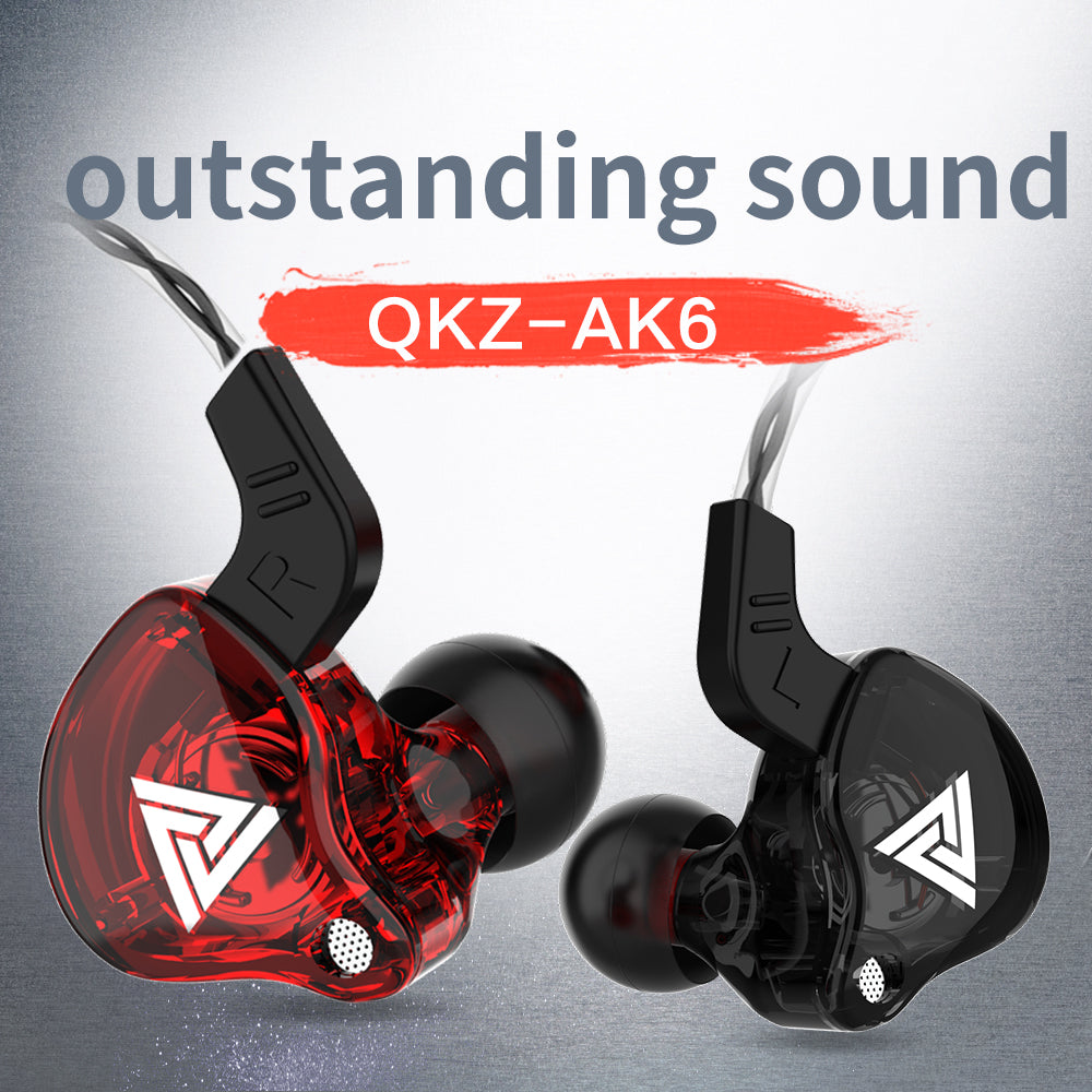 QKZ Super Bass Stereo Headset Headphone Sound Isolating Earbuds Earphones Wt Mic-Blue