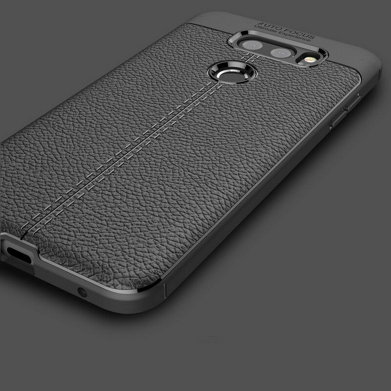 For LG G7 Shockproof Leather Skin Soft Rubber TPU Phone Case Cover