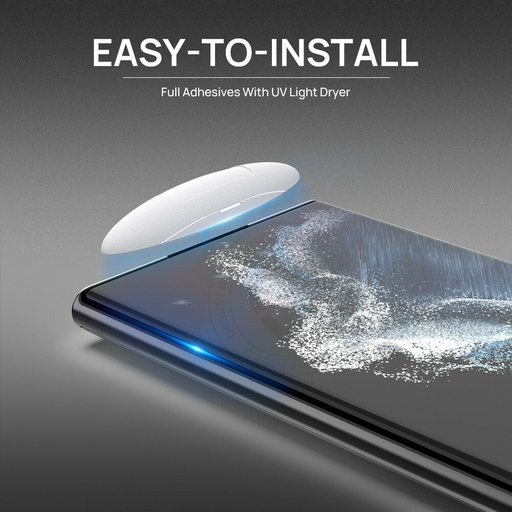 For Samsung Galaxy S22 Ultra Full Cover UV Tempered Glass Screen Protector