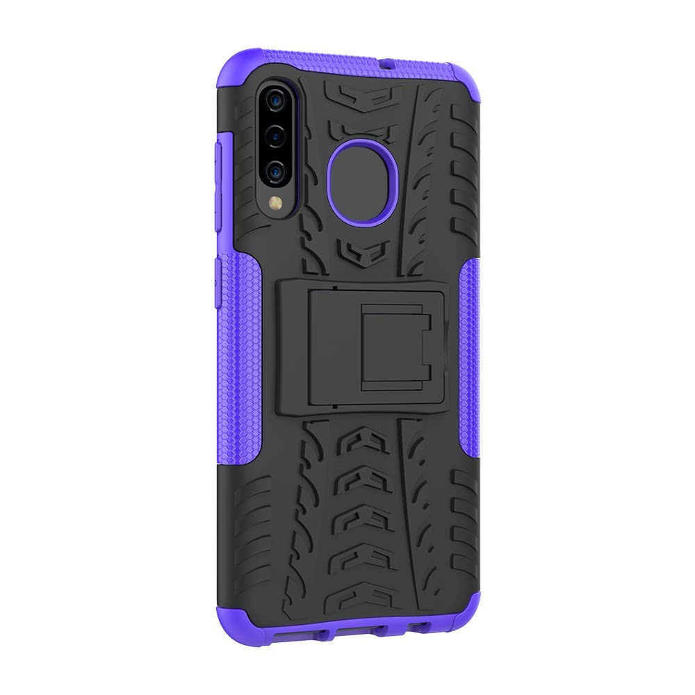 Samsung Galaxy A50 Heavy Duty Tough Shockproof Strong Rugged Anti-Knock Kids Protective Case Cover (Purple)