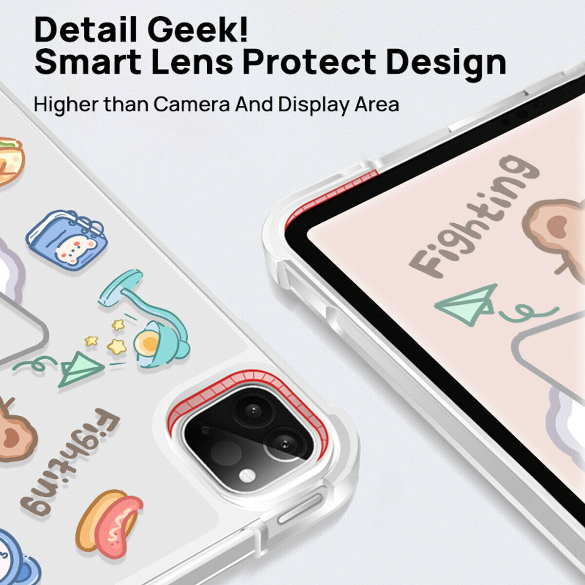 For Apple iPad Pro 12.9" 2021(5th Gen) Clear Case Shockproof Heavy Duty Cover