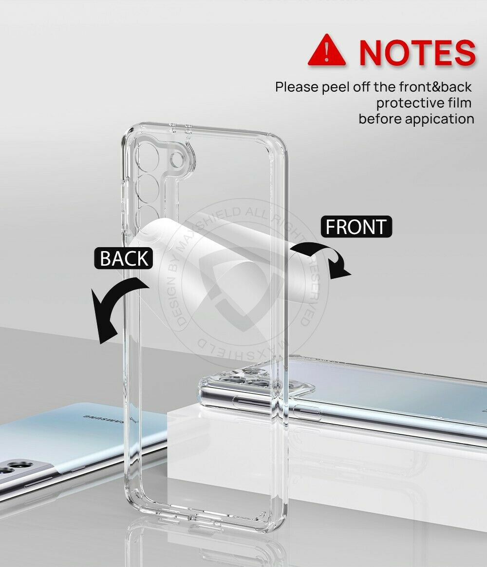 For Samsung Galaxy S21 FE Case Hard Clear Slim Cover+Lens Camera Screen Protector