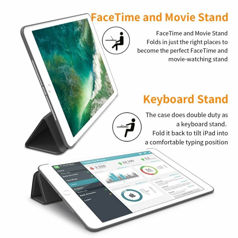 Apple iPad Pro 9.7 Leather Shockproof Flip Smart Case Cover
