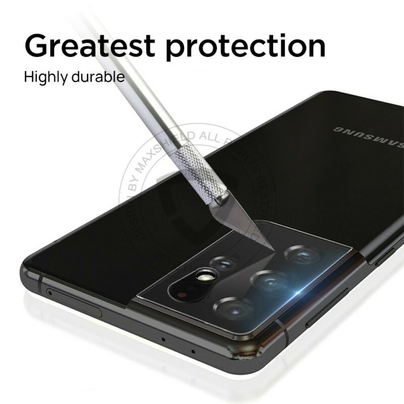 MAXSHIELD For Galaxy S21 Plus Camera Lens Tempered Glass Screen Protector