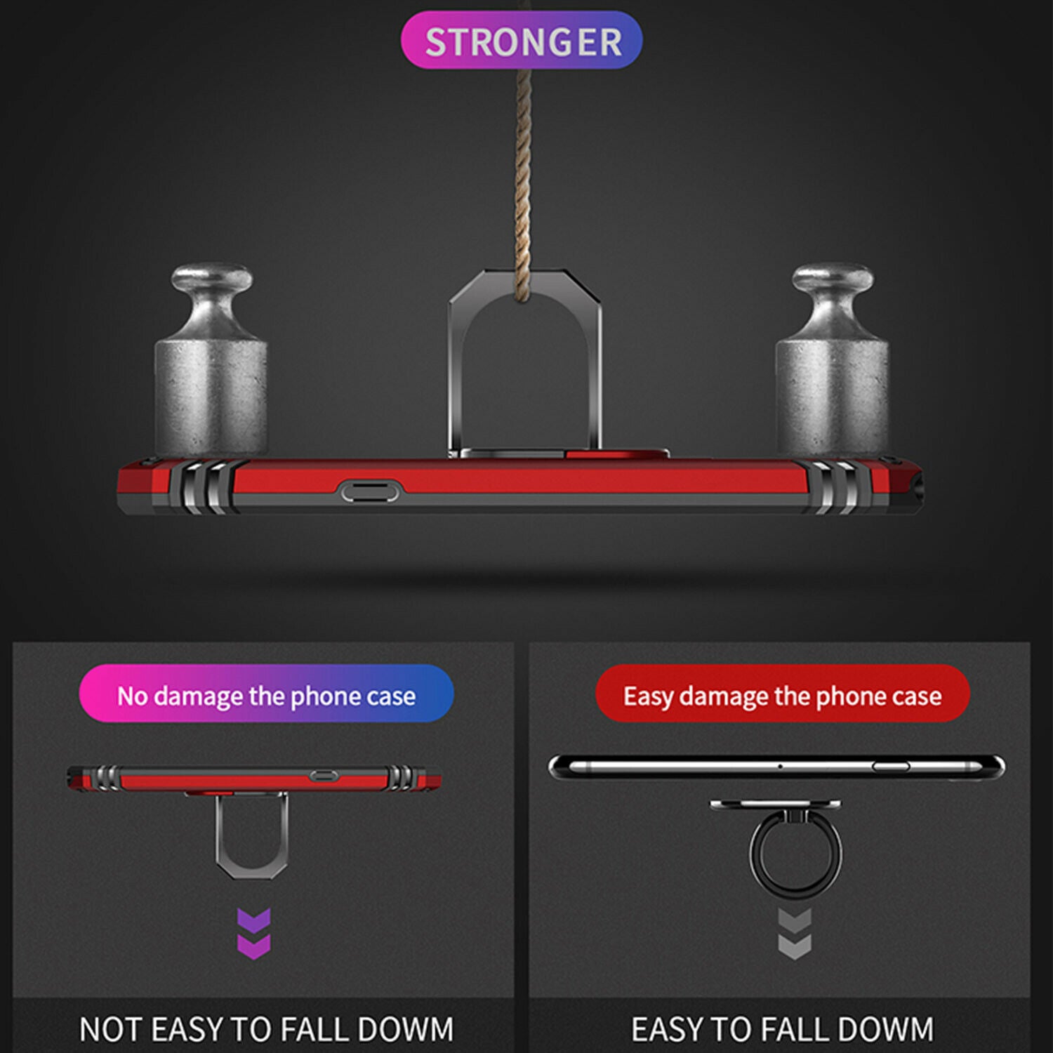 For LG K50 Case Magnetic Hybrid Ring Holder Armor Rugged Cover