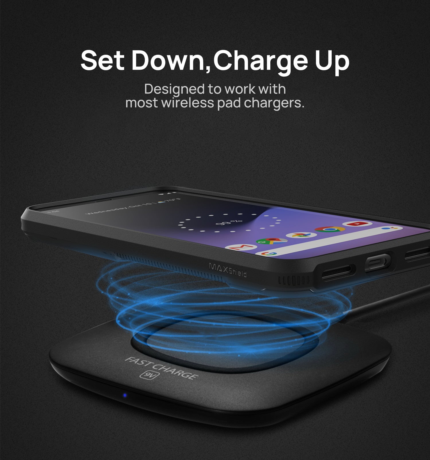 Pixel 4 Case MAXSHIELD Heavy Duty Shockproof Clear Slim Hybrid Cover