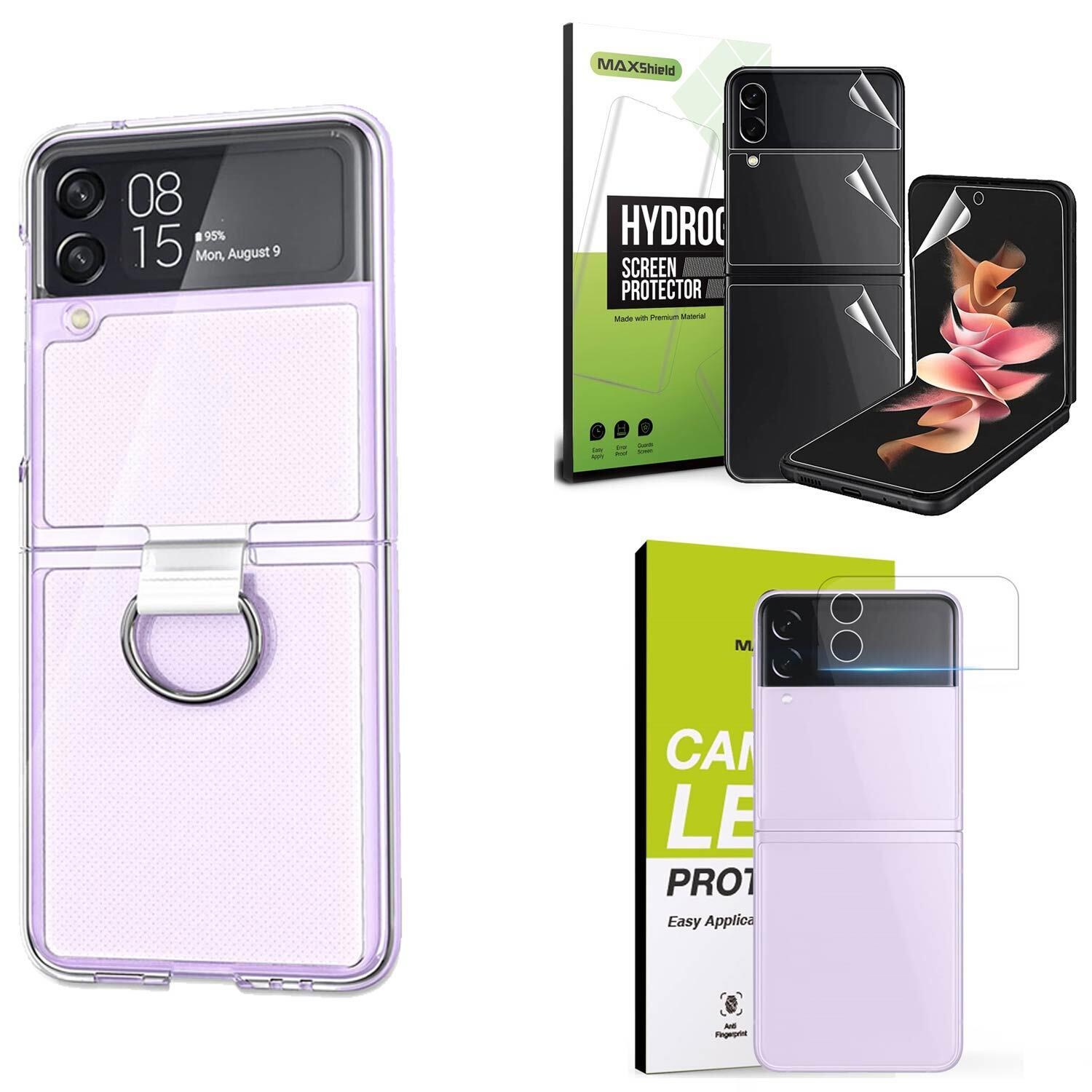 For Samsung Galaxy 5G Hard Case Ultra Slim Clear Cover With Ring Holder