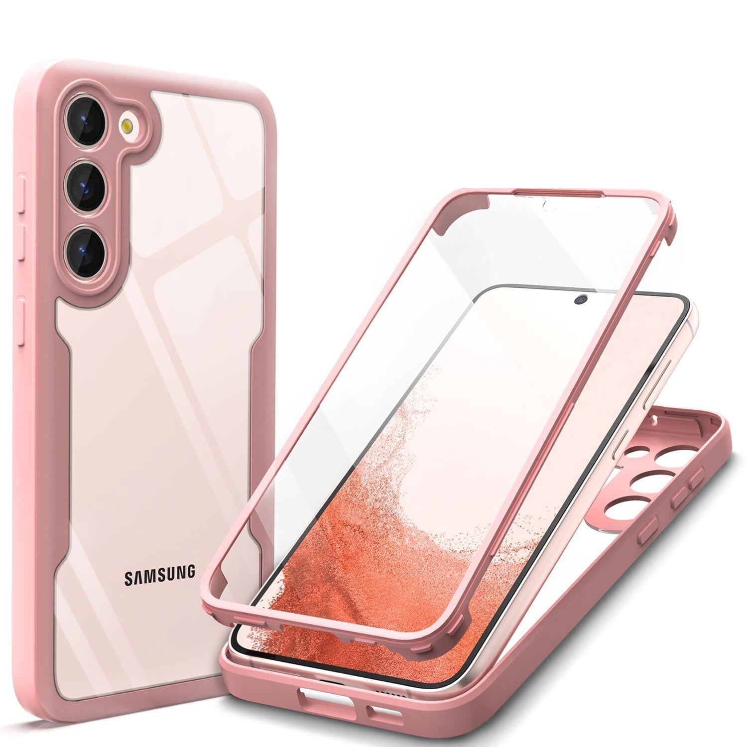 For Galaxy S23 S22S21 FE Ultra Plus A13 A73 A53 Shockproof Rugged 360 Full Body Case Cover