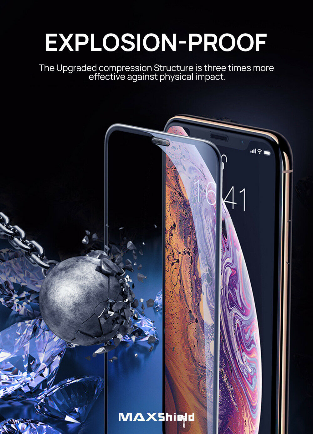 iPhone XI 11 Pro Max Full Coverage Tempered Glass Screen Protector