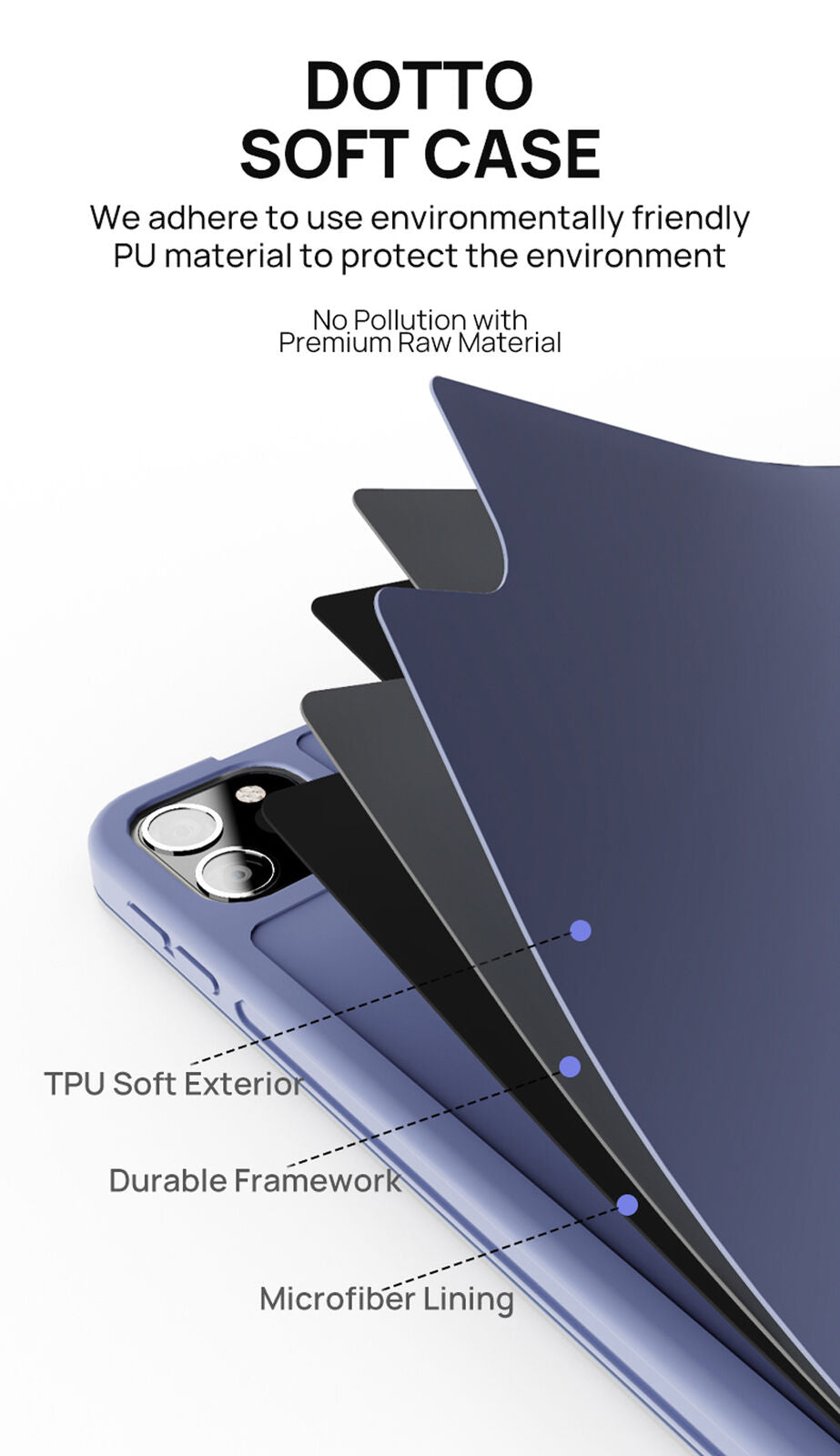 iPad Pro 2021 11 Inch  Leather Case Cover Pencil Charging