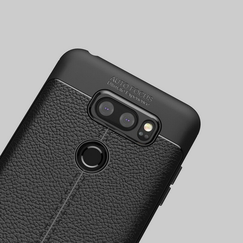 For LG G7 Shockproof Leather Skin Soft Rubber TPU Phone Case Cover