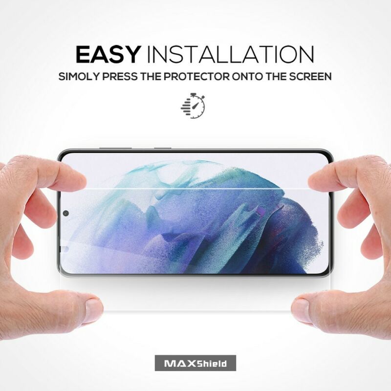 Tempered Glass Screen Protector and Camera Lens Protector for Samsung Galaxy S21