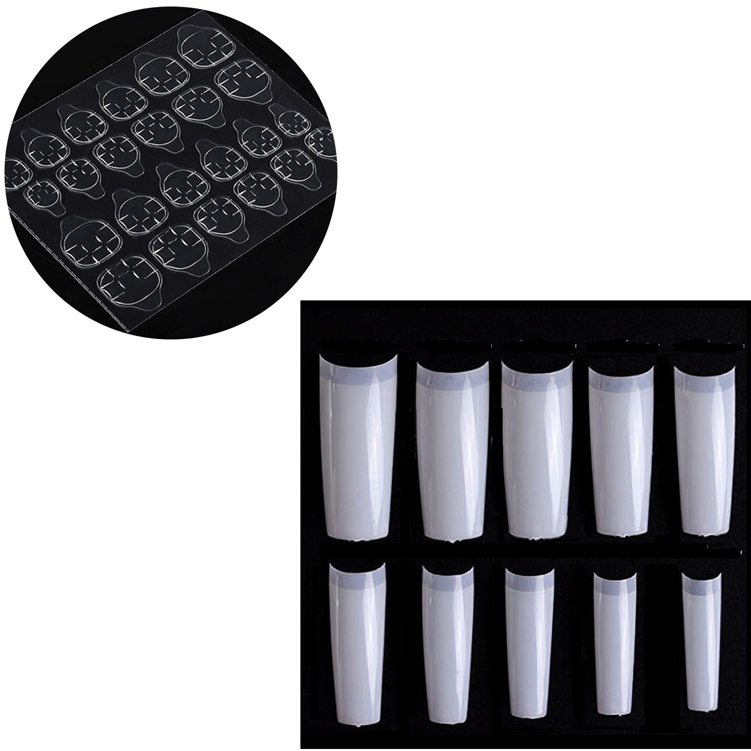 500Pcs Ballerina Nail Coffin Tips Long Art Full Cover Manicure Fake False Nails