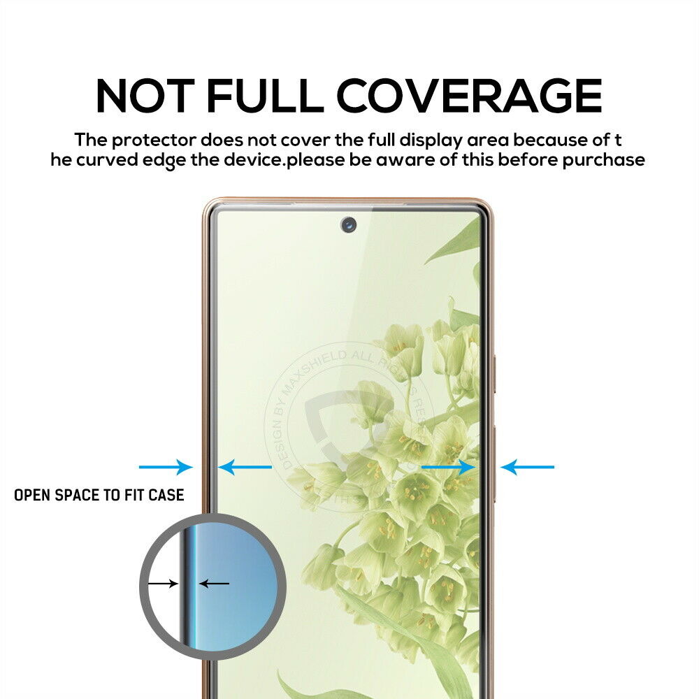 1/2 Pack MAXSHIELD For Google Pixel 6 Full Cover Tempered Glass Screen Protector