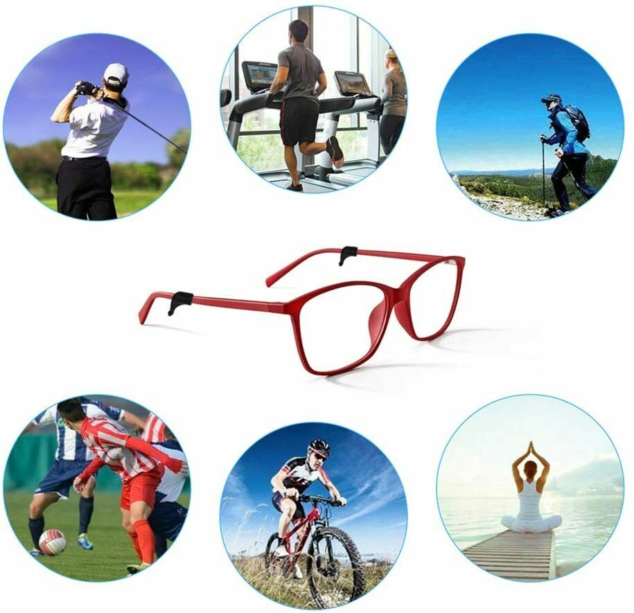 4 Pair Anti Slip Glasses Ear Hooks Tip Eyeglasses Grip Temple Holder Silicone AU