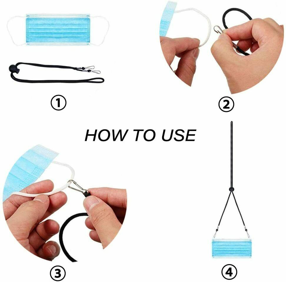 5X Adjustable Face Mask Chain Lanyard Ear Hook Strap Holder Extension Ear Saver