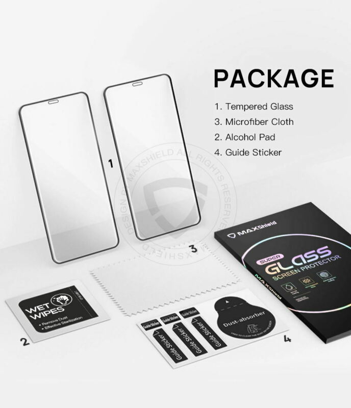 2 Pack For iPhone 12 Mini Full Coverage Tempered Glass Screen Protector