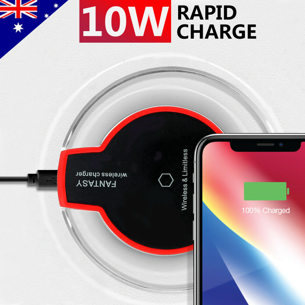 Qi Wireless Charger Charging Pad For iPhone 11 Pro XS XR Samsung S9 S10 Note 10