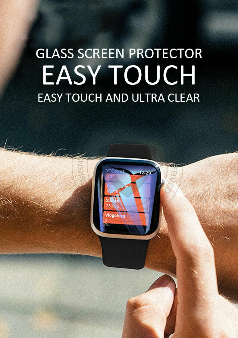 Apple Watch Series 40mm Full Cover TPU Tempered Glass Case Cover