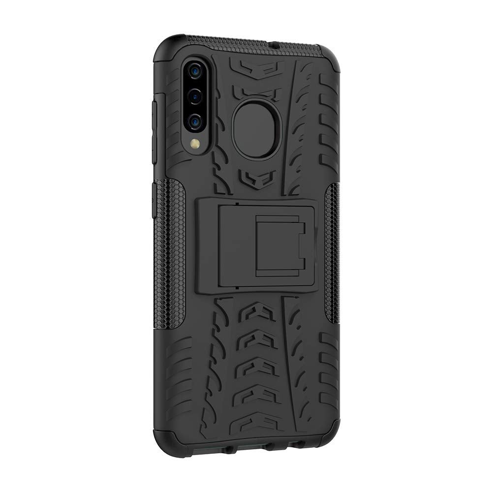 Samsung Galaxy A70 Heavy Duty Tough Shockproof Strong Rugged Anti-Knock Kids Protective Case Cover (Black)
