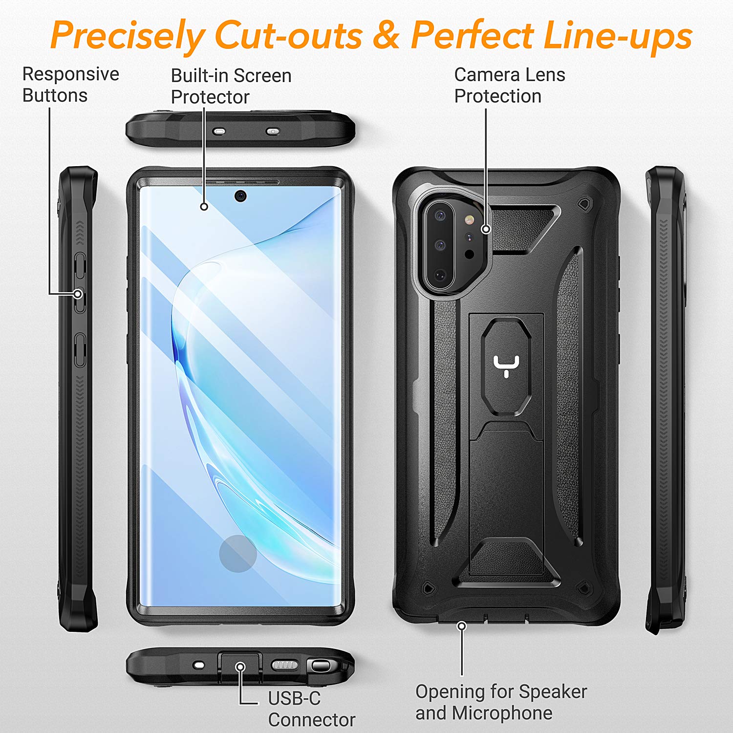 Samsung Galaxy Note 10 HEAVYDUTY Shockproof KickStand Case Cover