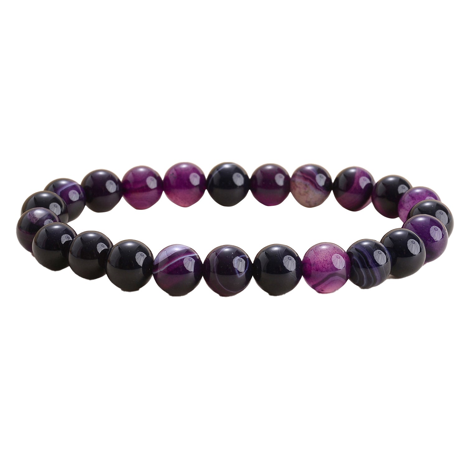 Natural Gemstone Beads Handmade Stretch Crystal Bracelets Healing Stone Reiki