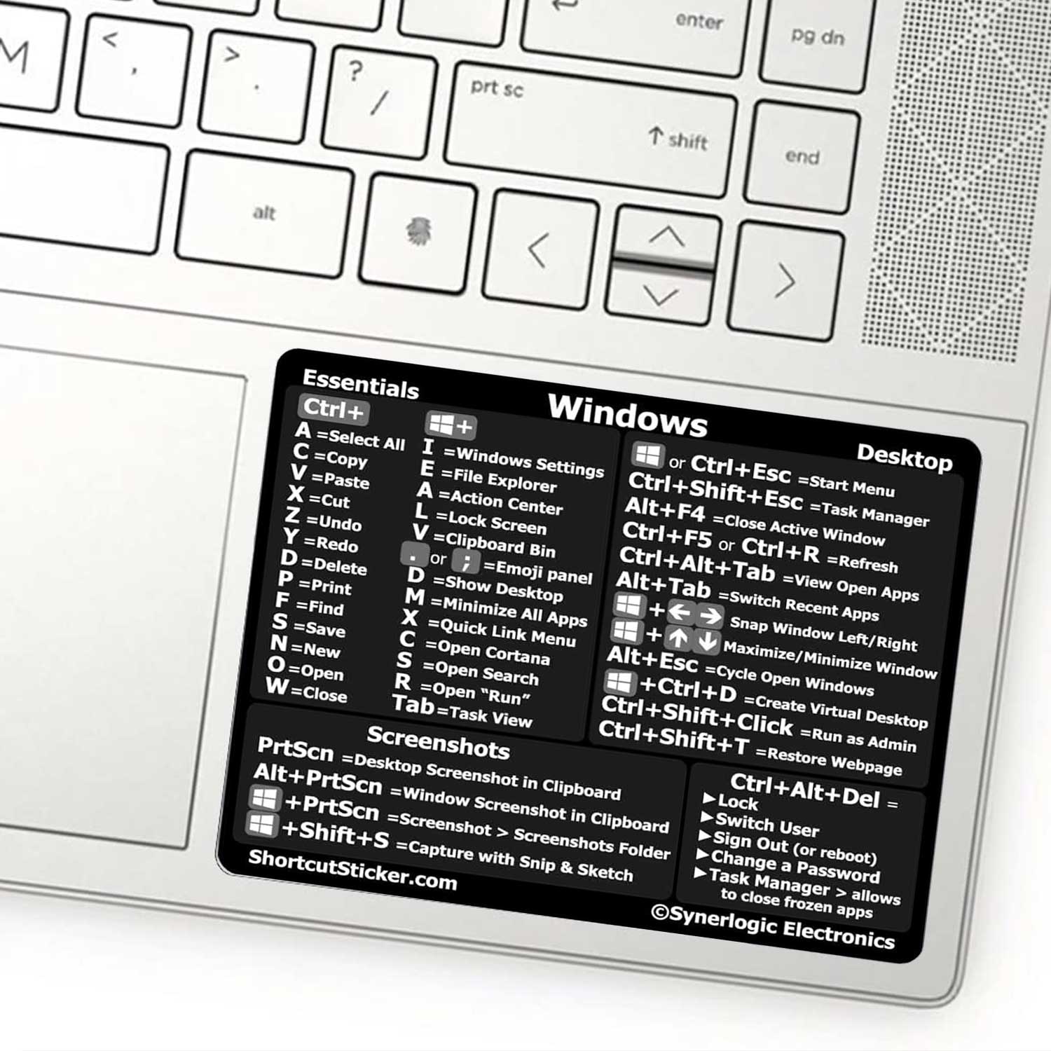 For Macbook PC Laptop Windows Reference Guide Keyboard Shortcuts Sticker Adhesive