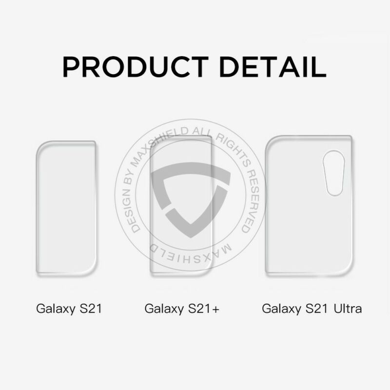 MAXSHIELD For Galaxy S21 Plus Camera Lens Tempered Glass Screen Protector