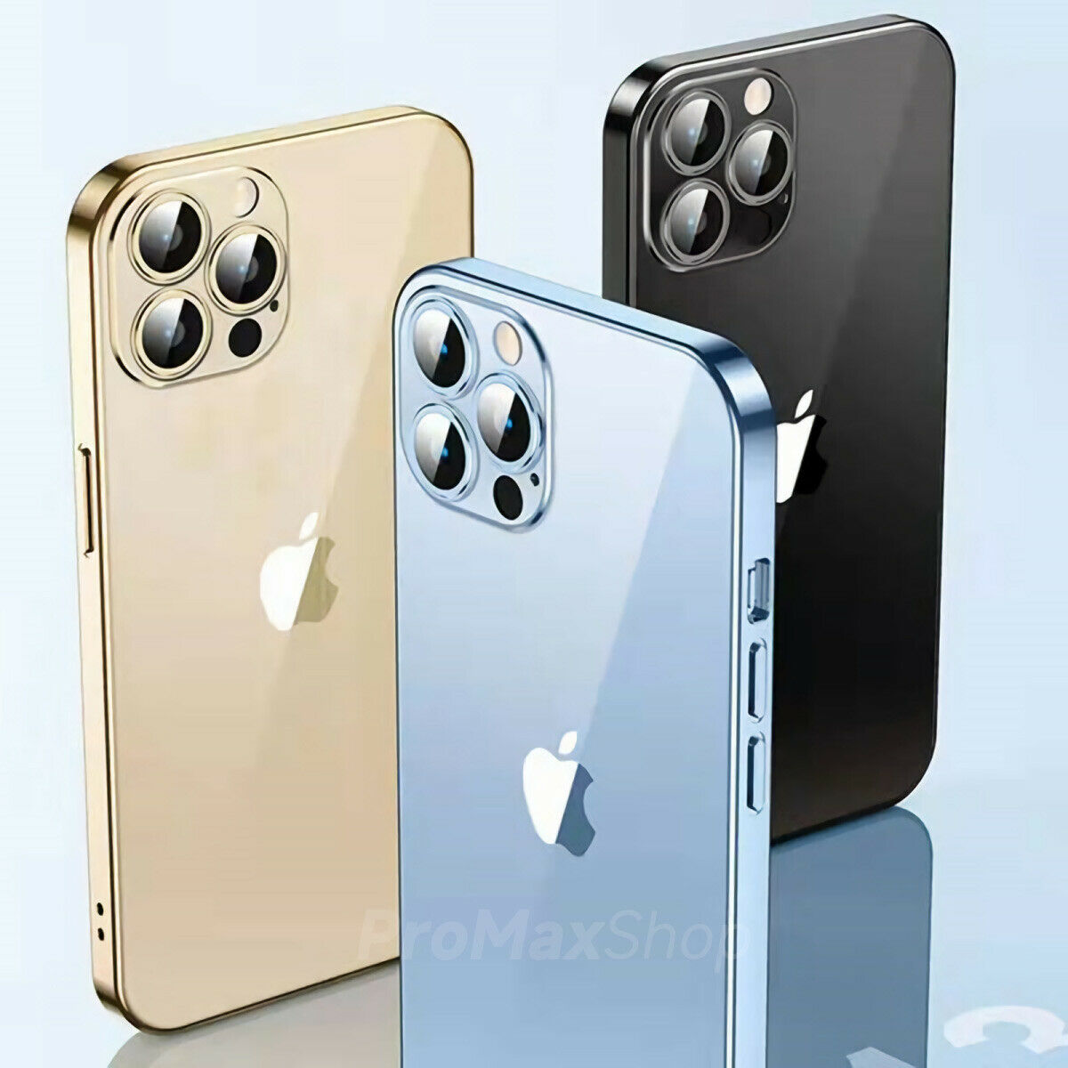 For iPhone 13 Pro Max Case 360° Shockproof Metal Plating Full Cover Protector