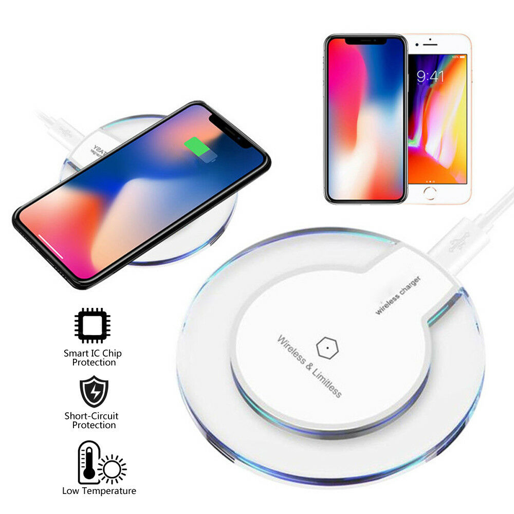 Qi Wireless Charger Charging Pad For iPhone 11 Pro XS XR Samsung S9 S10 Note 10